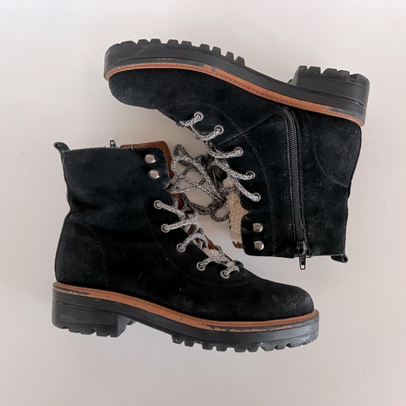 Marc Fisher LTD Lizzie Women's Leather Lace up Mid Rise Boots, 6.5 - Picture 7 of 9